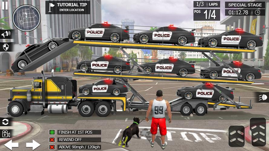 Schermata US police Cars Transport truck 4