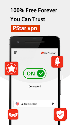 PStar VPN - Unlimited Fast Proxy Zrzut ekranu 1