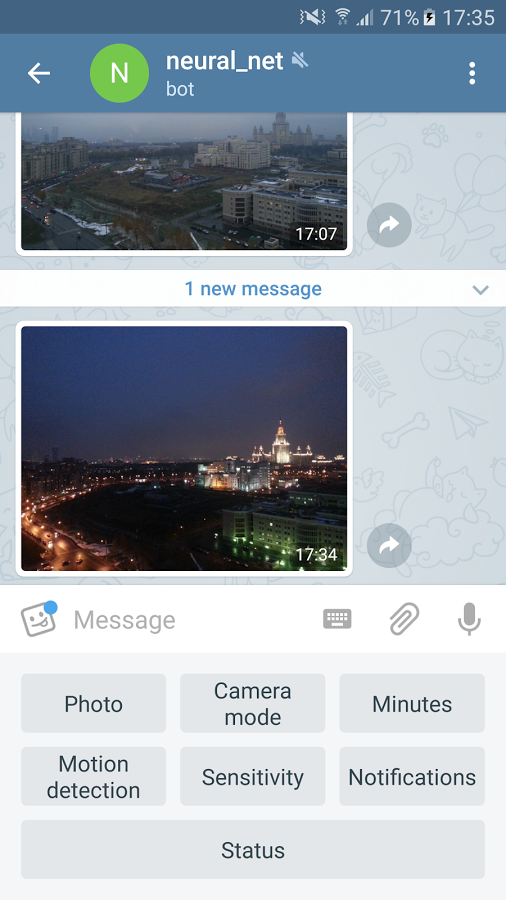 Telephoto - CCTV via Telegram Captura de tela 1