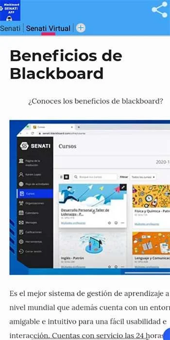 Senati Blackboard Tangkapan skrin 1