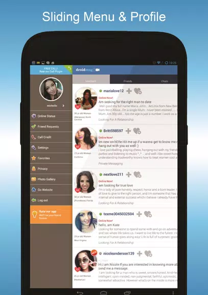 DroidMSG - Chat & Video Calls Tangkapan skrin 2