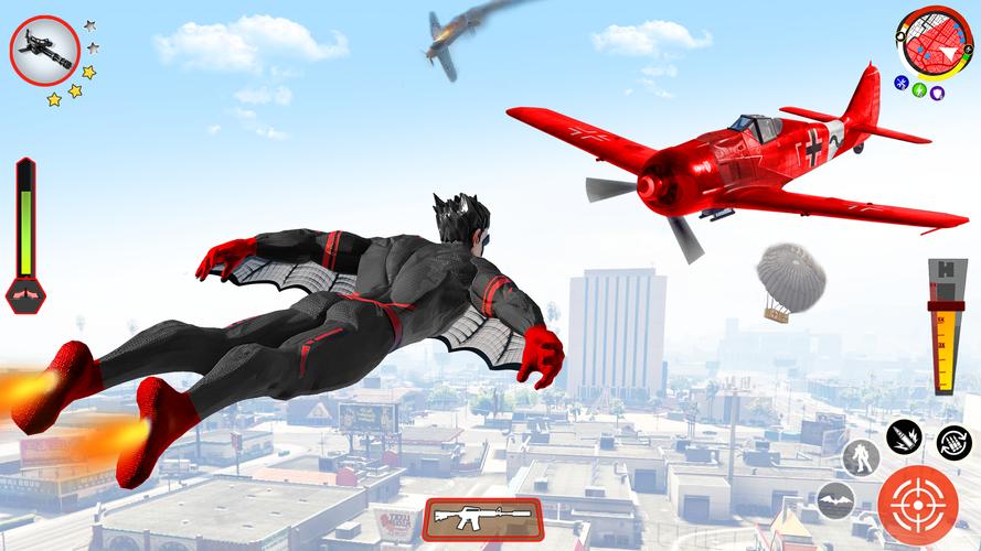 Flying Bat Robot Bike Game应用截图第4张