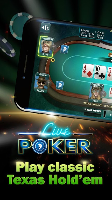 Live Poker Tables–Texas holdem and Omaha 스크린샷 1