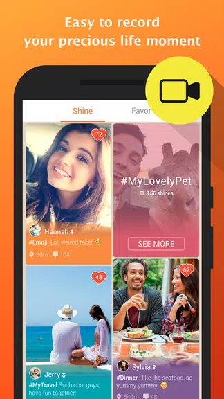 Shine -Selfie,Video,Meet Zrzut ekranu 3