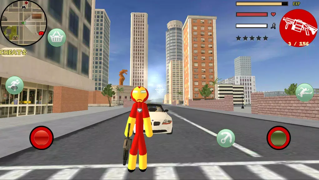 Iron Stickman Rope Hero Gangst Ảnh chụp màn hình 1