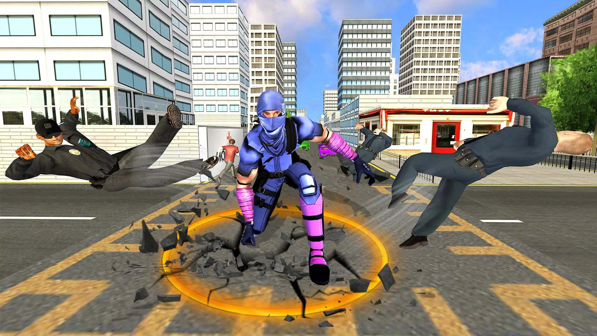 Flying Ninja Hero Crime Chase Screenshot 2