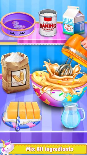 Unicorn Cake Maker-Bakery Game Скриншот 2