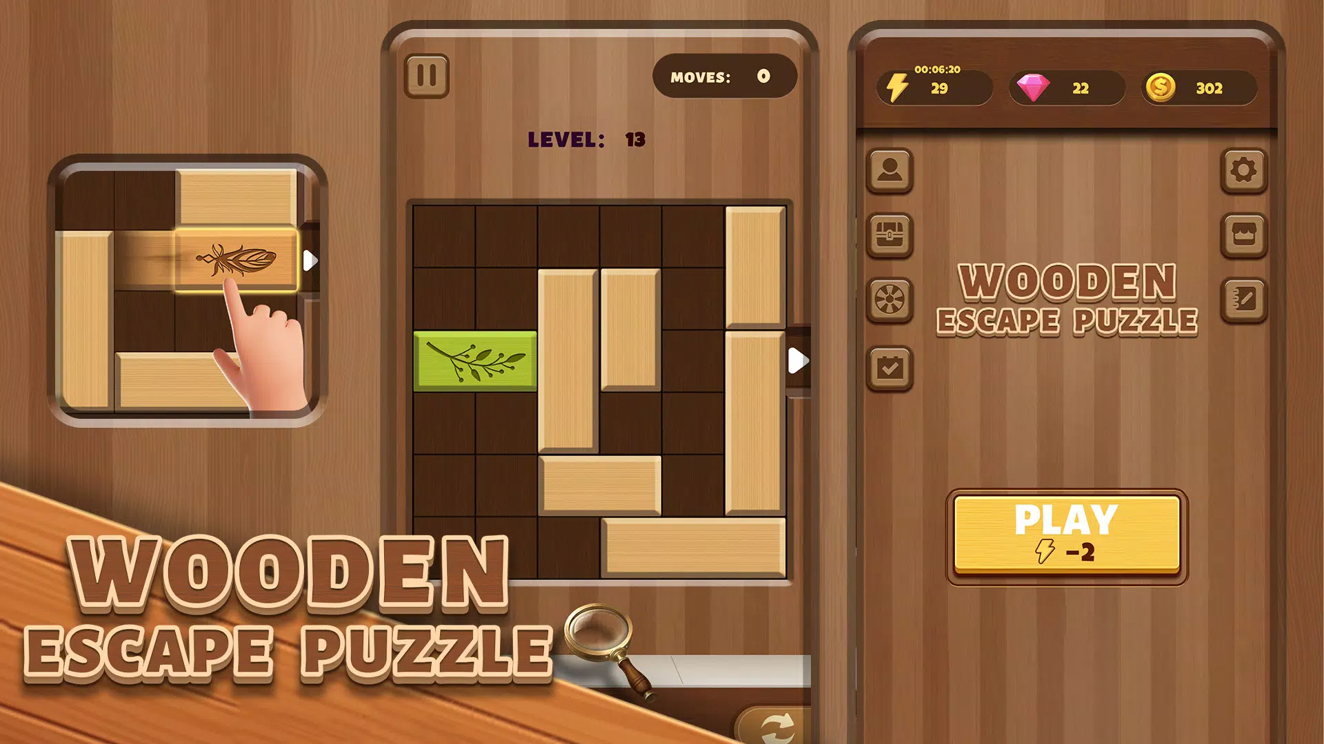 Wooden Escape Puzzle Tangkapan skrin 1