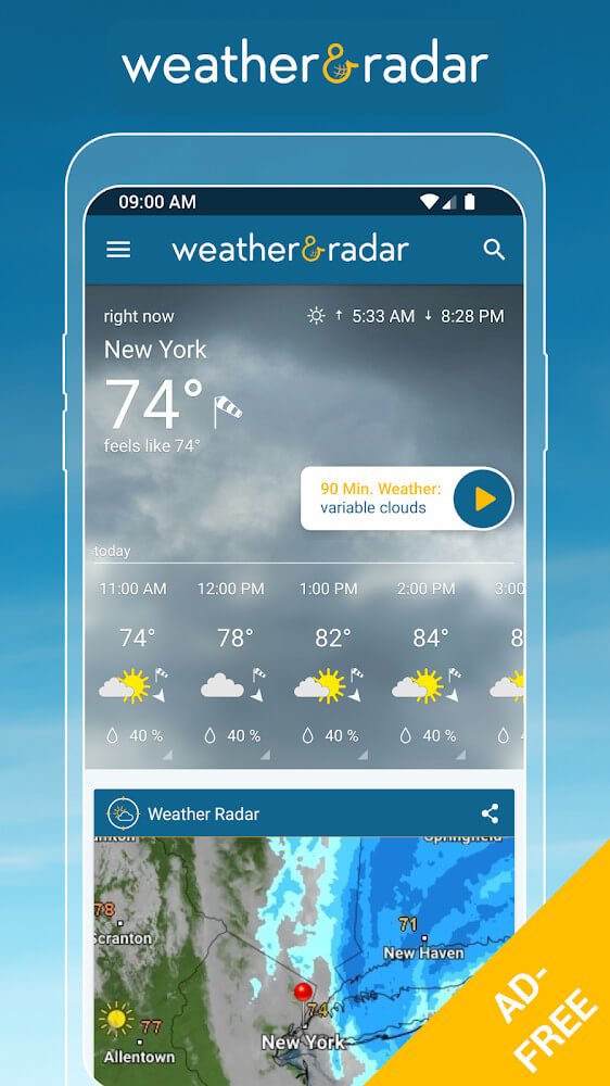 Weather & Radar Pro स्क्रीनशॉट 3