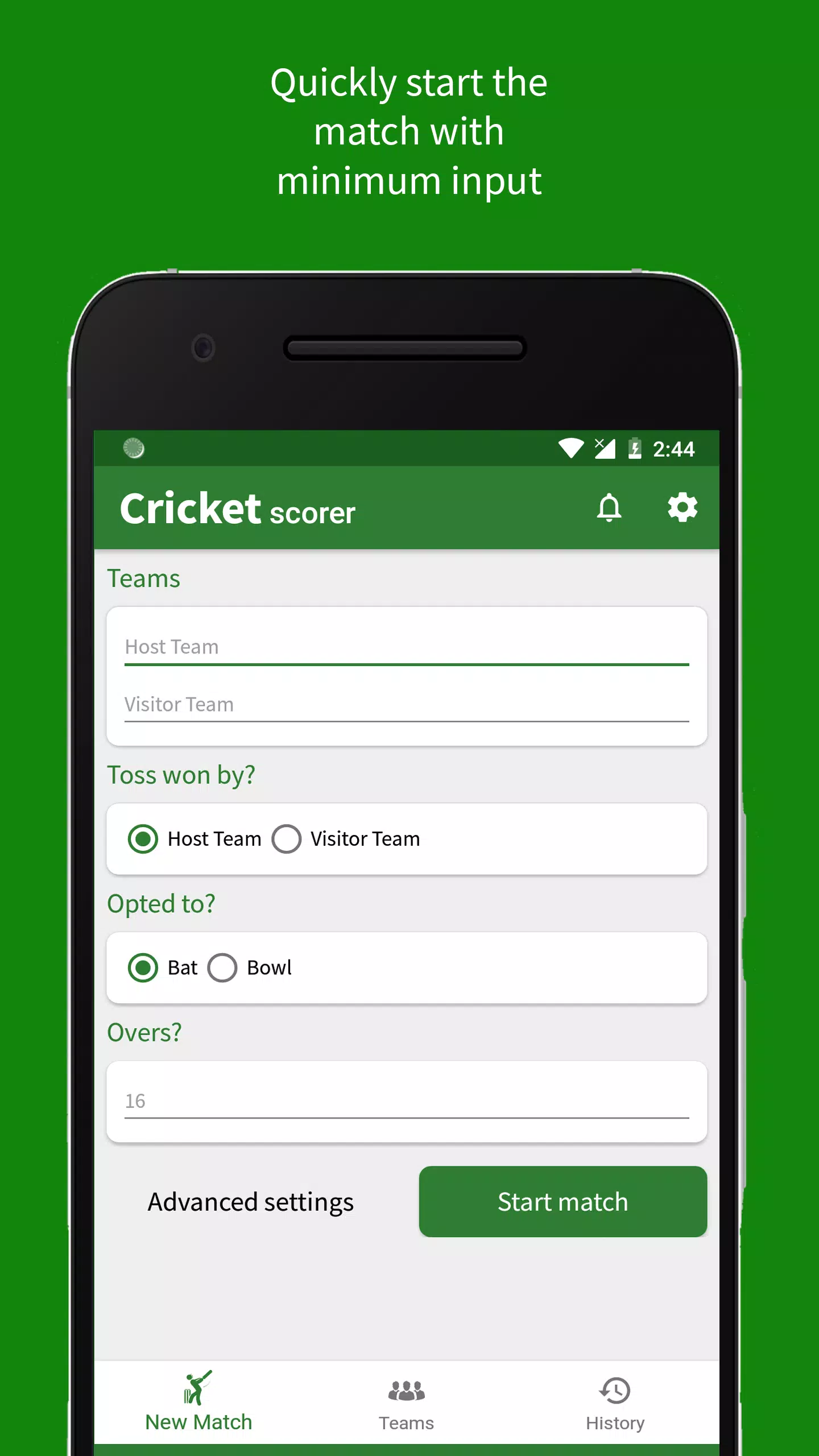 Cricket Scorer Capture d'écran 1