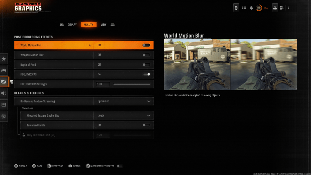 Image: Call of Duty: Black Ops 6 Graphics Settings