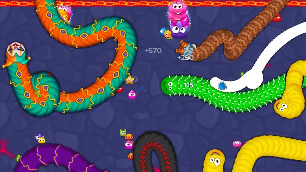 Worm Hunt - Snake game iO zone Mod ภาพหน้าจอ 1