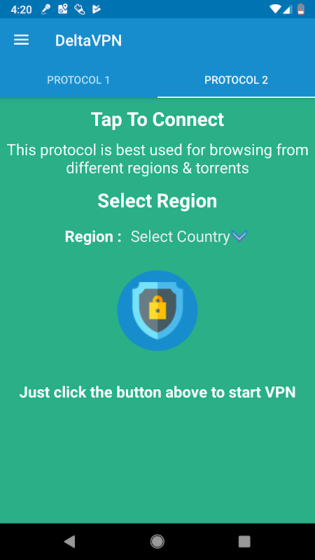 Delta VPN : Secure VPN Proxy : VPN UK, IRAN, USA 스크린샷 1