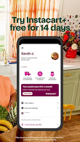 Instacart: Food delivery today Ảnh chụp màn hình 2