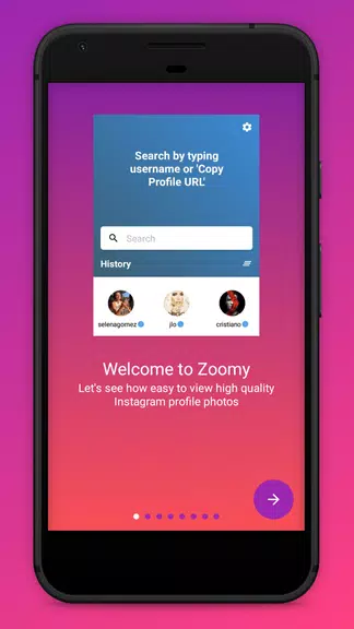 Schermata Zoomy for Instagram - Big HD profile photo picture 1