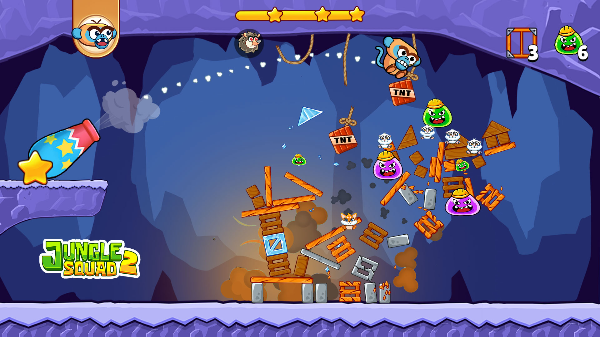 Jungle Squad: Cannon Shooter ဖန်သားပြင်ဓာတ်ပုံ 1