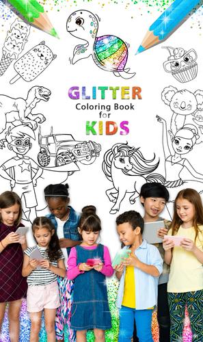 Glitter Coloring Game for Kids ဖန်သားပြင်ဓာတ်ပုံ 1