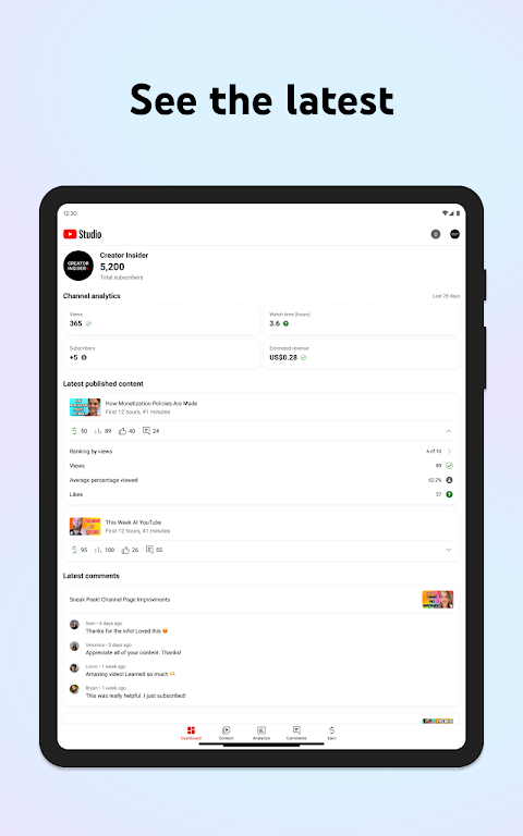 YouTube 工作室应用截图第3张