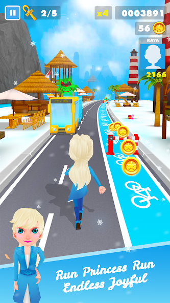 Subway Icy Princess Rush Mod スクリーンショット 1