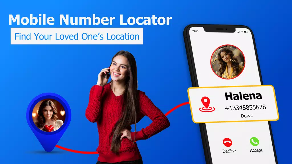 GPS Mobile Number locator App ภาพหน้าจอ 1