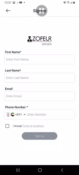 Zofeur - Driver App Screenshot 2