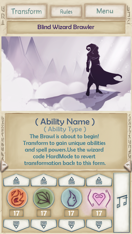 Blind Wizard Brawl ဖန်သားပြင်ဓာတ်ပုံ 1