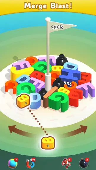 Merge Blocks 3D - 2048 Puzzle Скриншот 2
