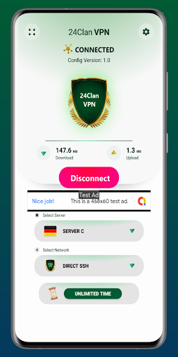 24clan VPN Lite SSH Gaming VPN Zrzut ekranu 2