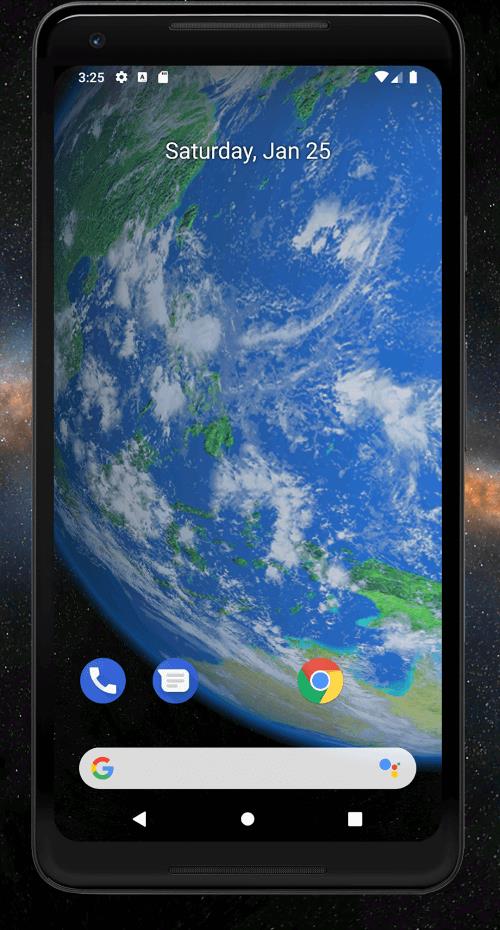 Earth 3D live wallpaper स्क्रीनशॉट 1