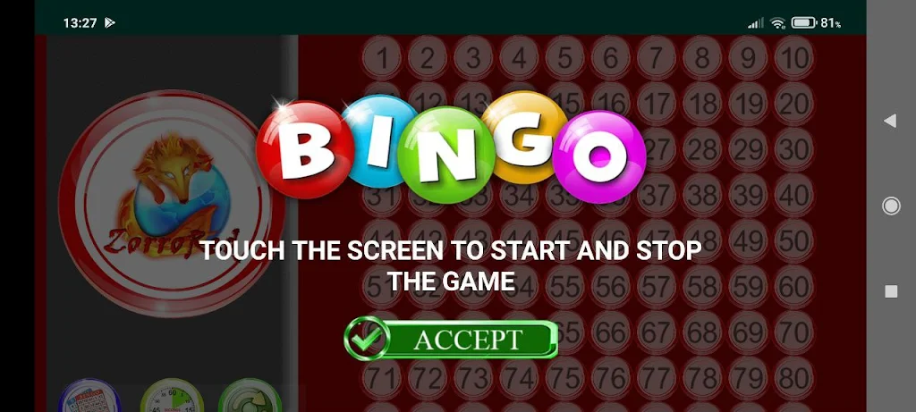 ZorroBingo Screenshot 1