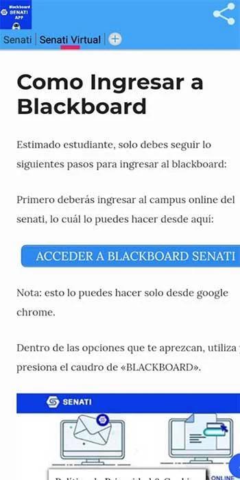 Senati Blackboard Tangkapan skrin 2