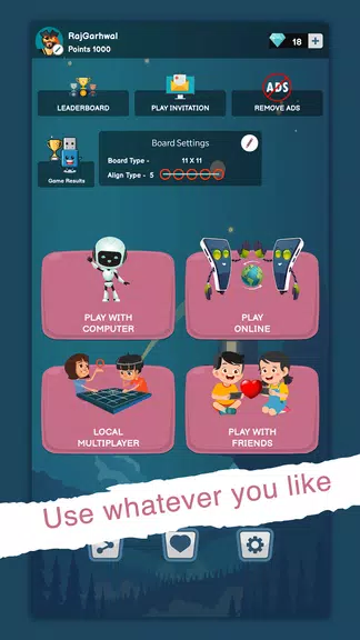 Tic Tac Toe Online - XO Game Screenshot 1