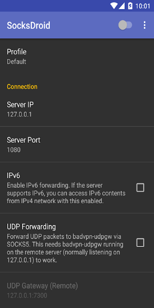 SocksDroid ภาพหน้าจอ 1