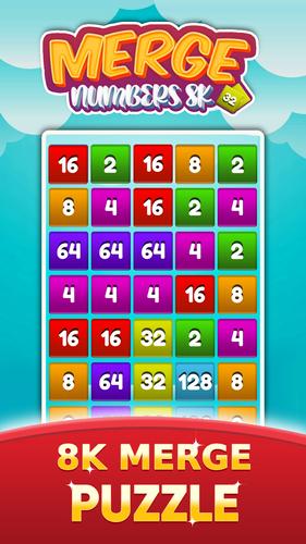 2048 Number Merge Games Puzzle ဖန်သားပြင်ဓာတ်ပုံ 1