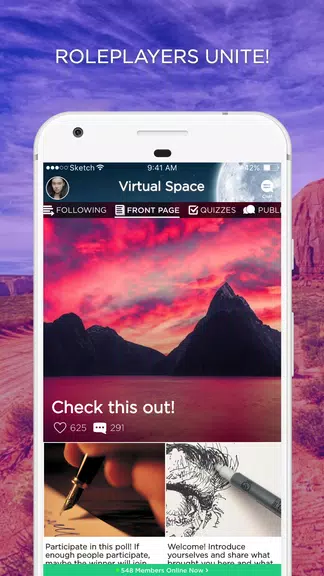 Virtual Space Amino - Geeks RP Ảnh chụp màn hình 1