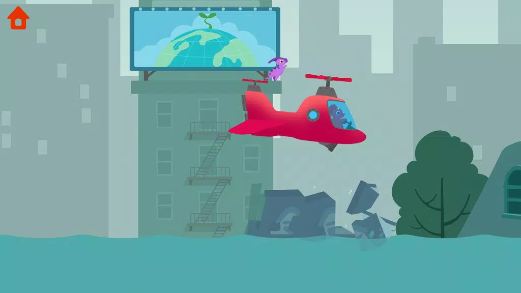 Dinosaur Helicopter Kids Games Screenshot 1