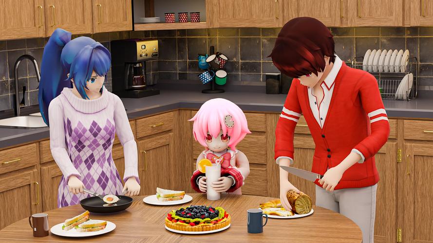 Anime Father Family Simulator ဖန်သားပြင်ဓာတ်ပုံ 2