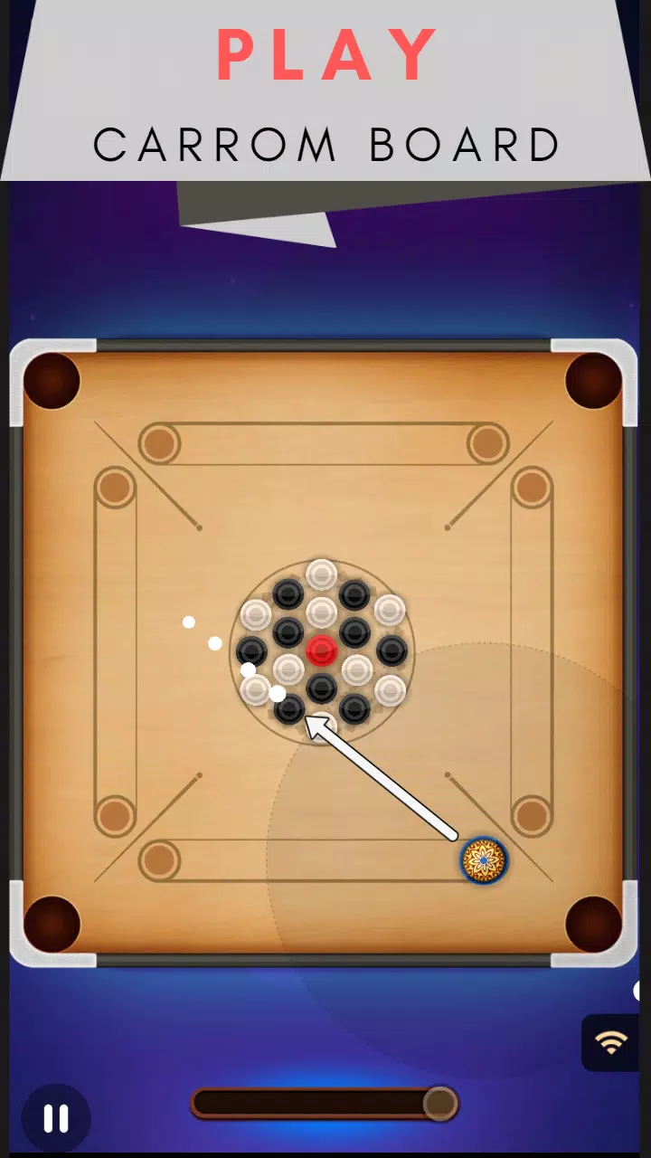 Carrom Board Offline ဖန်သားပြင်ဓာတ်ပုံ 1