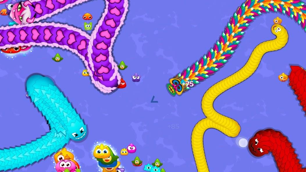 Worm Hunt - Snake game iO zone Mod ภาพหน้าจอ 2