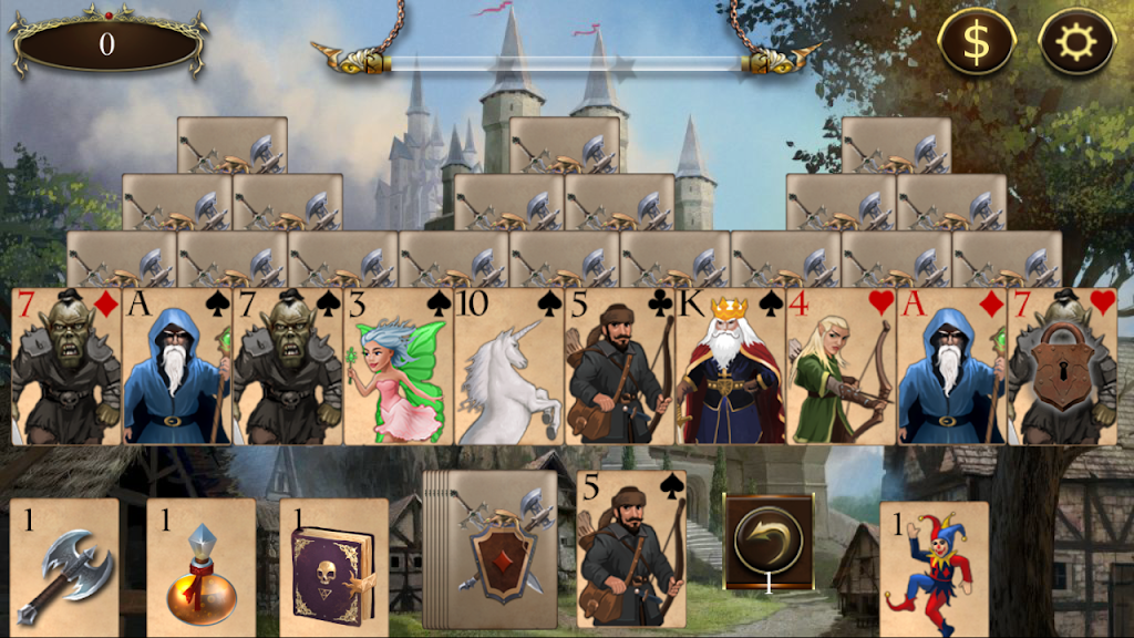 Legends of Solitaire Curse of the Dragons TriPeaks Ảnh chụp màn hình 1