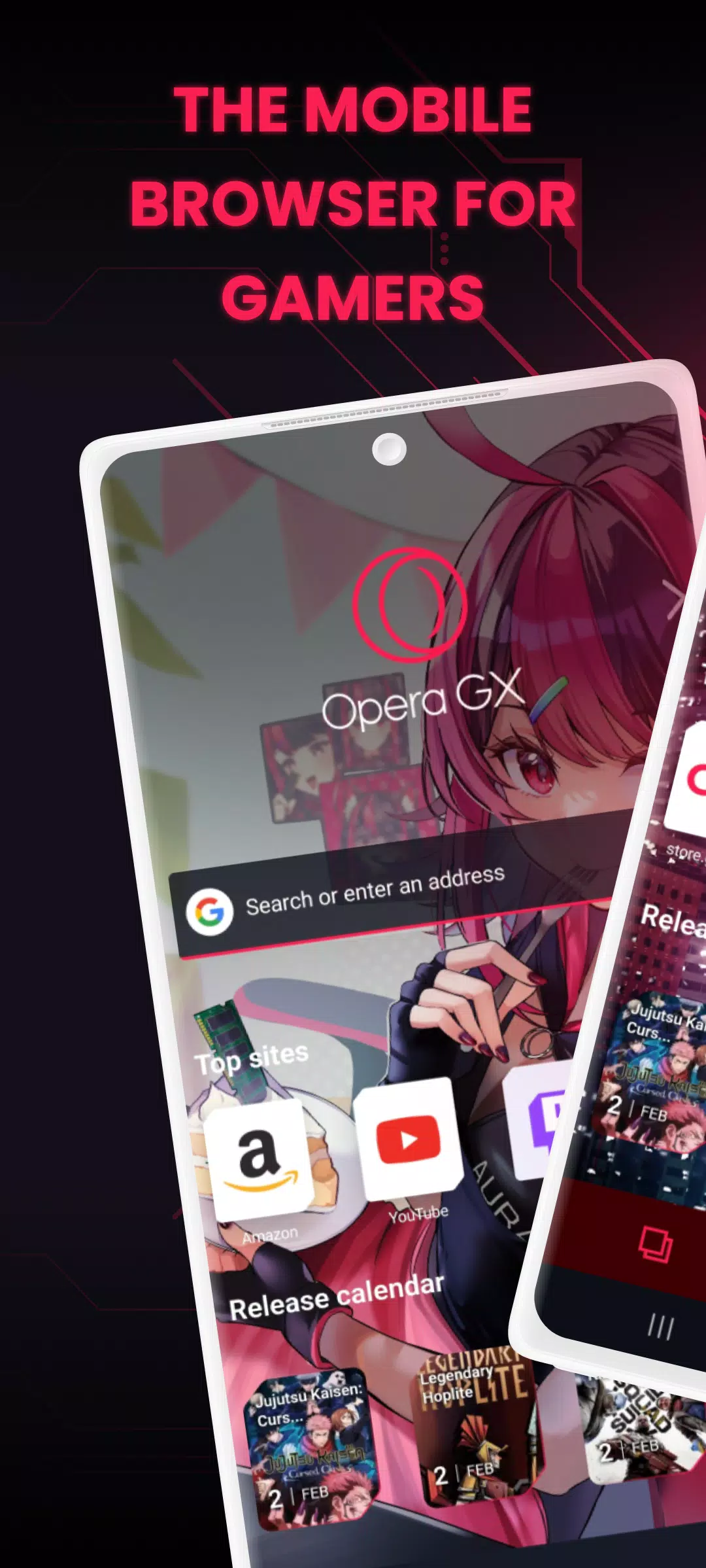 Opera GX ဖန်သားပြင်ဓာတ်ပုံ 1