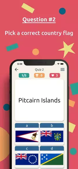 Flags Quiz:  World Geo Trivia Ekran Görüntüsü 3