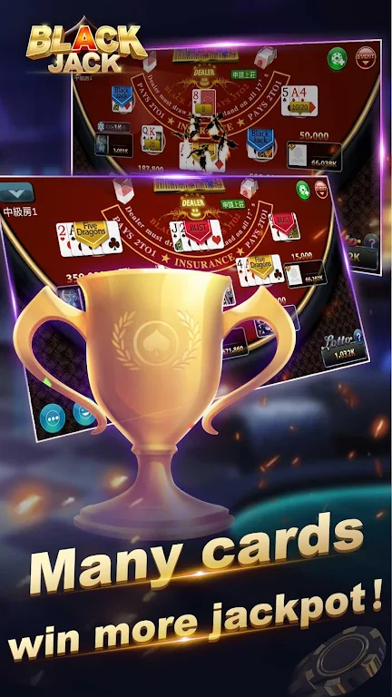 Blackjack 21-Free online poker game-jackpot casino Tangkapan skrin 2