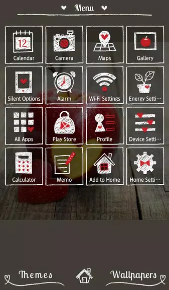 Heart Apple Theme +HOME স্ক্রিনশট 1