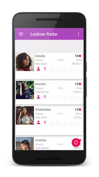 Lesbian Radar - Free dating for girls and women スクリーンショット 2